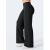 imageYEOREO Womens Low Rise Straight Leggings Bottoms Workout No Front Seam 315 Wide Leg VitaWeave Gym Yoga PantsBlack