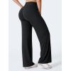 imageYEOREO Womens Low Rise Straight Leggings Bottoms Workout No Front Seam 315 Wide Leg VitaWeave Gym Yoga PantsBlack