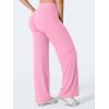 imageYEOREO Womens Low Rise Straight Leggings Bottoms Workout No Front Seam 315 Wide Leg VitaWeave Gym Yoga PantsBubblegum Pink