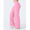 imageYEOREO Womens Low Rise Straight Leggings Bottoms Workout No Front Seam 315 Wide Leg VitaWeave Gym Yoga PantsBubblegum Pink