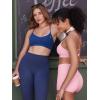 imageYEOREO Yaciny Y Back Sports Bras for Women Workout Strappy Bra V Neck Padded Spaghetti Straps Gym Yoga TopsBaby Pink