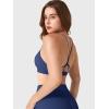 imageYEOREO Yaciny Y Back Sports Bras for Women Workout Strappy Bra V Neck Padded Spaghetti Straps Gym Yoga TopsNavy