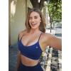 imageYEOREO Yaciny Y Back Sports Bras for Women Workout Strappy Bra V Neck Padded Spaghetti Straps Gym Yoga TopsNavy
