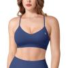 imageYEOREO Yaciny Y Back Sports Bras for Women Workout Strappy Bra V Neck Padded Spaghetti Straps Gym Yoga TopsNavy