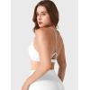 imageYEOREO Yaciny Y Back Sports Bras for Women Workout Strappy Bra V Neck Padded Spaghetti Straps Gym Yoga TopsWhite