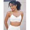 imageYEOREO Yaciny Y Back Sports Bras for Women Workout Strappy Bra V Neck Padded Spaghetti Straps Gym Yoga TopsWhite