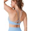 imageYEOREO Yaciny Y Back Sports Bras for Women Workout Strappy Bra V Neck Padded Spaghetti Straps Gym Yoga TopsAiry Blue