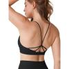 imageYEOREO Yaciny Y Back Sports Bras for Women Workout Strappy Bra V Neck Padded Spaghetti Straps Gym Yoga TopsBlack