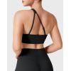 imageYEOREO Womens One Shoulder Sports Bras Workout Padded Yoga Tops One Strap Low Impact Asymmetrical Petite Claranie Crop TankBlack