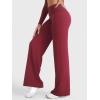 imageYEOREO VitaWeave Straight Leg Leggings Women Fold Over Wide Leg Pants 315 Eddiy Casual Gym Workout SweatpantsAnchor Red