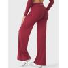 imageYEOREO VitaWeave Straight Leg Leggings Women Fold Over Wide Leg Pants 315 Eddiy Casual Gym Workout SweatpantsAnchor Red