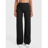 imageYEOREO VitaWeave Straight Leg Leggings Women Fold Over Wide Leg Pants 315 Eddiy Casual Gym Workout SweatpantsBlack
