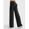 imageYEOREO VitaWeave Straight Leg Leggings Women Fold Over Wide Leg Pants 315 Eddiy Casual Gym Workout SweatpantsBlack