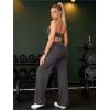 imageYEOREO VitaWeave Straight Leg Leggings Women Fold Over Wide Leg Pants 315 Eddiy Casual Gym Workout SweatpantsDark Gray