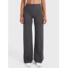 imageYEOREO VitaWeave Straight Leg Leggings Women Fold Over Wide Leg Pants 315 Eddiy Casual Gym Workout SweatpantsDark Gray