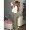 imageYEOREO VitaWeave Straight Leg Leggings Women Fold Over Wide Leg Pants 315 Eddiy Casual Gym Workout SweatpantsGray Green