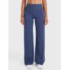 imageYEOREO VitaWeave Straight Leg Leggings Women Fold Over Wide Leg Pants 315 Eddiy Casual Gym Workout SweatpantsNavy Blue