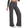 imageYEOREO VitaWeave Straight Leg Leggings Women Fold Over Wide Leg Pants 315 Eddiy Casual Gym Workout SweatpantsDark Gray