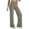 imageYEOREO VitaWeave Straight Leg Leggings Women Fold Over Wide Leg Pants 315 Eddiy Casual Gym Workout SweatpantsGray Green