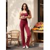 imageYEOREO VitaWeave Jumpsuits for Women Wide Leg Sleeveless Adjustable Strap Romper Square Neck Yoga Workout BodyconAnchor Red