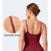 imageYEOREO VitaWeave Jumpsuits for Women Wide Leg Sleeveless Adjustable Strap Romper Square Neck Yoga Workout BodyconAnchor Red
