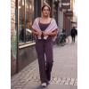 imageYEOREO VitaWeave Jumpsuits for Women Wide Leg Sleeveless Adjustable Strap Romper Square Neck Yoga Workout BodyconBlack Berry Purple