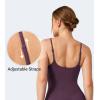 imageYEOREO VitaWeave Jumpsuits for Women Wide Leg Sleeveless Adjustable Strap Romper Square Neck Yoga Workout BodyconBlack Berry Purple