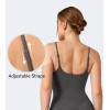 imageYEOREO VitaWeave Jumpsuits for Women Wide Leg Sleeveless Adjustable Strap Romper Square Neck Yoga Workout BodyconDark Gray