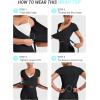 imageYEOREO Women Pilates Wrap Top Short Sleeve Tie Ballet Shirt Denaiy Y2k Deep V Neck Yoga Workout TopsBlack