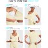 imageYEOREO Women Pilates Wrap Top Short Sleeve Tie Ballet Shirt Denaiy Y2k Deep V Neck Yoga Workout TopsVanilla