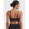 imageYEOREO Sports Bras for Women V Neck Adjustable Thin Straps Padded Workout Yoga Top Basic Wireless CamisoleBlack