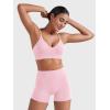imageYEOREO Sports Bras for Women V Neck Adjustable Thin Straps Padded Workout Yoga Top Basic Wireless CamisoleLight Pink