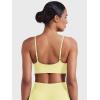 imageYEOREO Sports Bras for Women V Neck Adjustable Thin Straps Padded Workout Yoga Top Basic Wireless CamisoleMilk Yellow