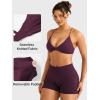 imageYEOREO Women Sports Bra Jocelyna Sliding Back Straps Twist Front Criss Cross Light Support Strappy Padd Workout BraletteBlack Cherry