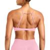 imageYEOREO Women Sports Bra Jocelyna Sliding Back Straps Twist Front Criss Cross Light Support Strappy Padd Workout BralettePink