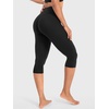 image:imageYEOREO Ease Womens Workout Capri Leggings 17 No Front Seam High Waisted Hidden Scrunch Gym Yoga PantsBlack