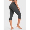 image:imageYEOREO Ease Womens Workout Capri Leggings 17 No Front Seam High Waisted Hidden Scrunch Gym Yoga PantsDark Gray