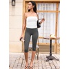 image:imageYEOREO Ease Womens Workout Capri Leggings 17 No Front Seam High Waisted Hidden Scrunch Gym Yoga PantsDark Gray