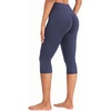 image:imageYEOREO Ease Womens Workout Capri Leggings 17 No Front Seam High Waisted Hidden Scrunch Gym Yoga PantsNavy Blue