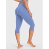 image:imageYEOREO Ease Womens Workout Capri Leggings 17 No Front Seam High Waisted Hidden Scrunch Gym Yoga PantsOcean Blue