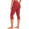 image:imageYEOREO Ease Womens Workout Capri Leggings 17 No Front Seam High Waisted Hidden Scrunch Gym Yoga PantsRed