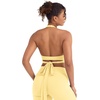 image:imageYEOREO CoreFlex Halter Sports Bras for Women Backless Padded Workout V Neck Bra Ajustable Straps Ballet Wrap Tie Gym Yoga TopMilk Yellow
