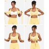 image:imageYEOREO CoreFlex Halter Sports Bras for Women Backless Padded Workout V Neck Bra Ajustable Straps Ballet Wrap Tie Gym Yoga TopMilk Yellow