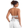 image:imageYEOREO CoreFlex Halter Sports Bras for Women Backless Padded Workout V Neck Bra Ajustable Straps Ballet Wrap Tie Gym Yoga TopWhite