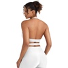 image:imageYEOREO CoreFlex Halter Sports Bras for Women Backless Padded Workout V Neck Bra Ajustable Straps Ballet Wrap Tie Gym Yoga TopWhite