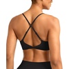 image:imageYEOREO CoreFlex Sports Bras for Women Workout Twist Cross Back Padded Adjustable Spaghetti Straps Gym Yoga TopsBlack