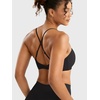 image:imageYEOREO CoreFlex Sports Bras for Women Workout Twist Cross Back Padded Adjustable Spaghetti Straps Gym Yoga TopsBlack