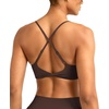 image:imageYEOREO CoreFlex Sports Bras for Women Workout Twist Cross Back Padded Adjustable Spaghetti Straps Gym Yoga TopsCocoa