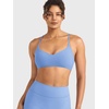 image:imageYEOREO CoreFlex Sports Bras for Women Workout Twist Cross Back Padded Adjustable Spaghetti Straps Gym Yoga TopsIce Blue