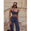image:imageYEOREO LuxFlow Sports Bras for Women V Neck Adjustable Thin Straps Padded Workout Yoga Top Basic Wireless CamisoleNavy